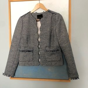 Banana Republic Tweed Scallop Jacket